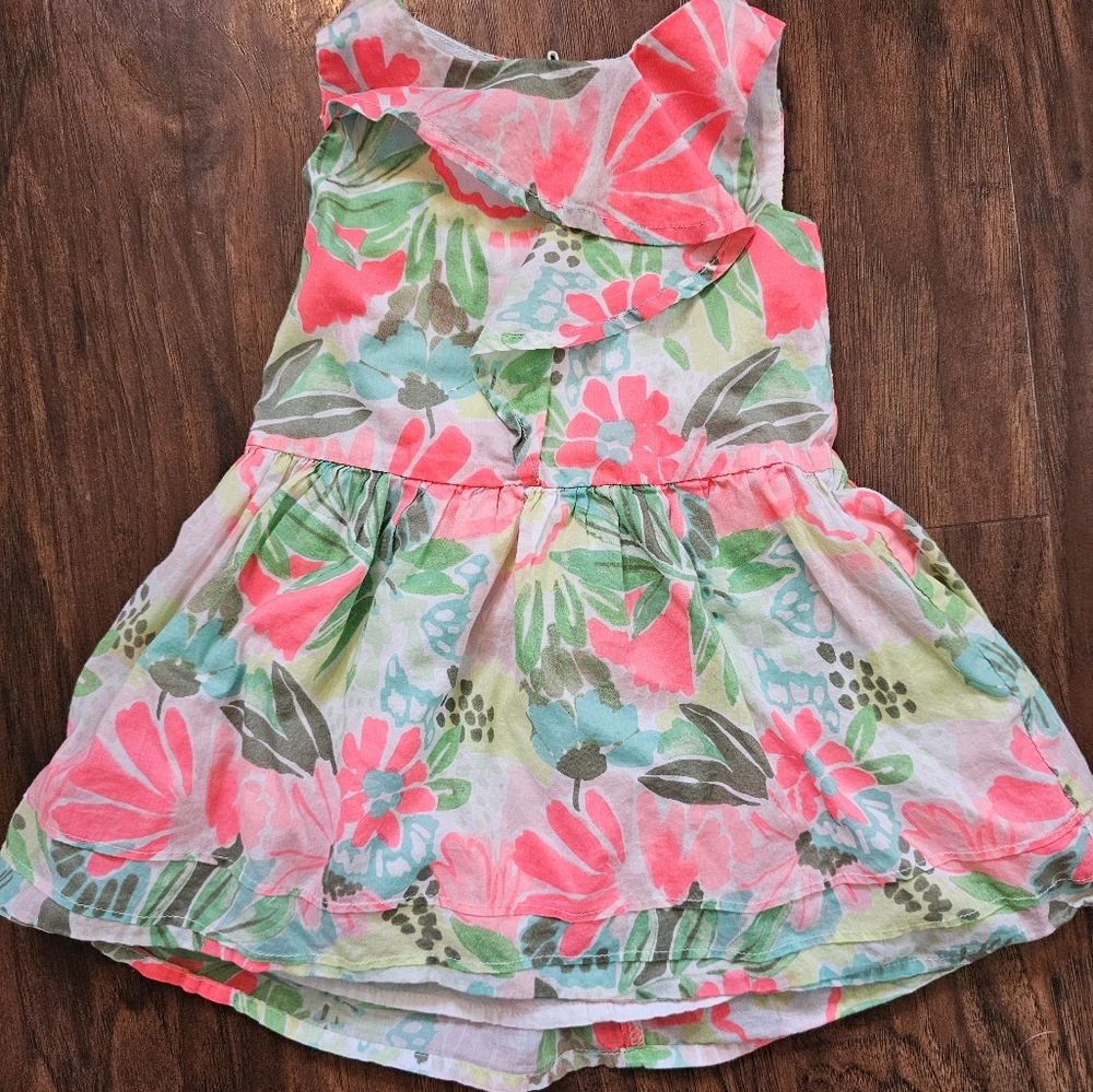 BOGO🎀Bright Neon Floral Dress- Sz 18M